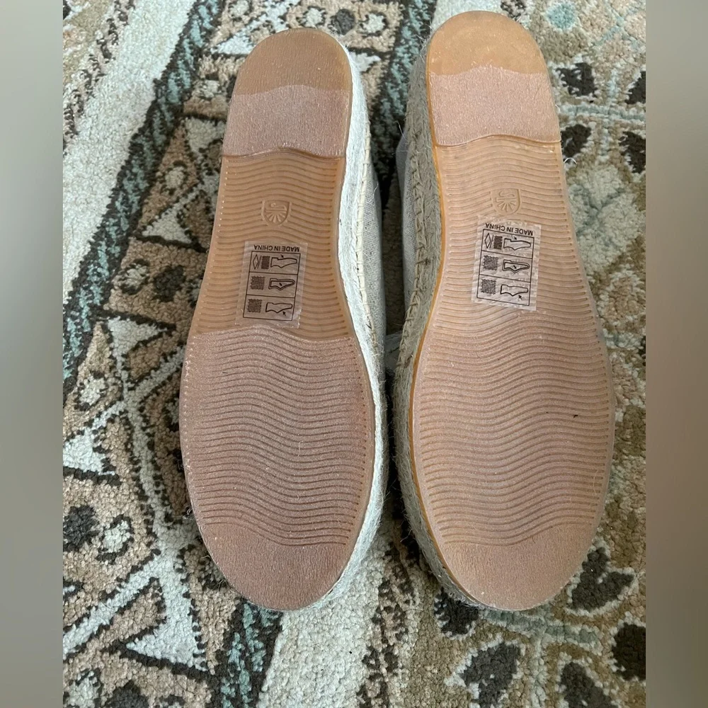 Saludos Anthropologie Flat Espadrilles Smoking Slipper Watermelon Juice Size 9.5